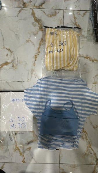  áo thun cánh tiên sọc kèm áo lót vàng FS 