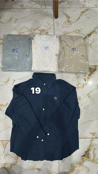  Áo somi linen thêu hoa xám 