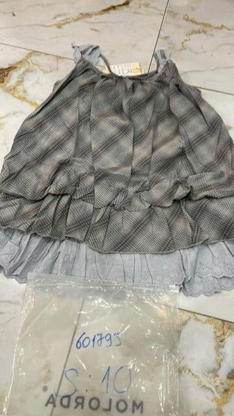  áo caro bí tầng phối boi xanh 