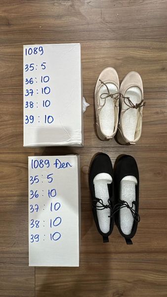  giày bb f1089 satin thắt dây đen 35 