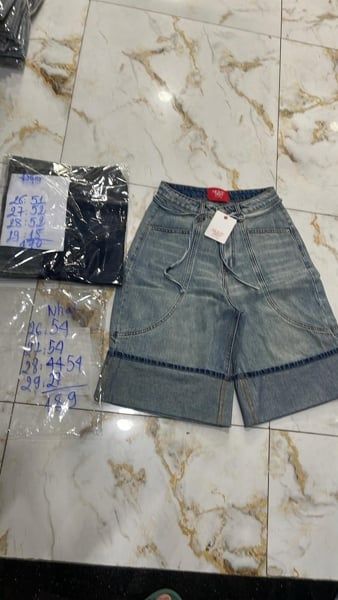  quần short đùi ráp ống đậm 26 