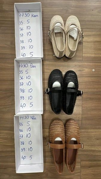  giày bb đan lưới quai to S7730 kem 39 