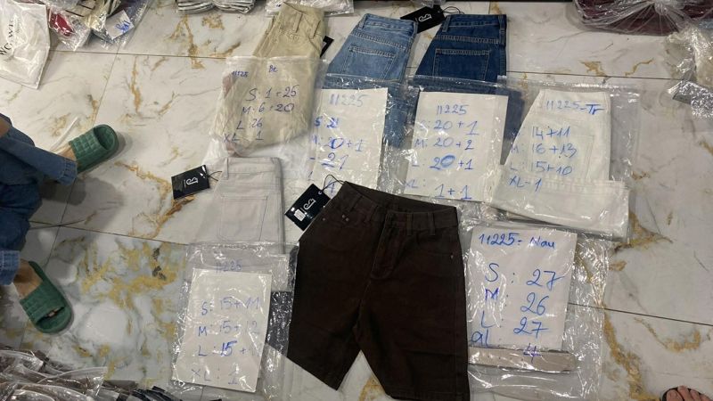  quần short 11225 xanh nhạt L 