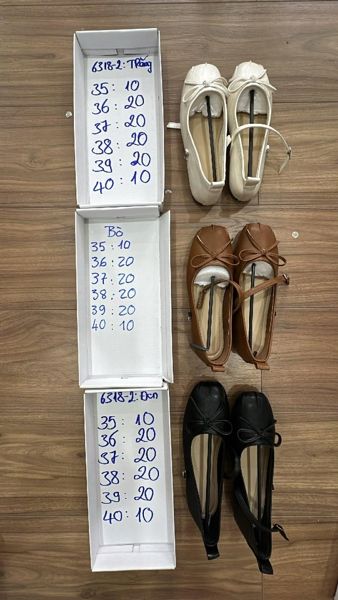  giày bb nơ quai mảnh D6318 đen 37 