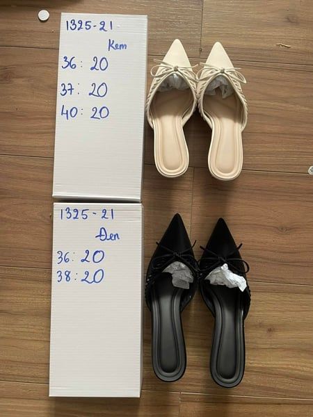  dép có mũi cao gót kem 38 