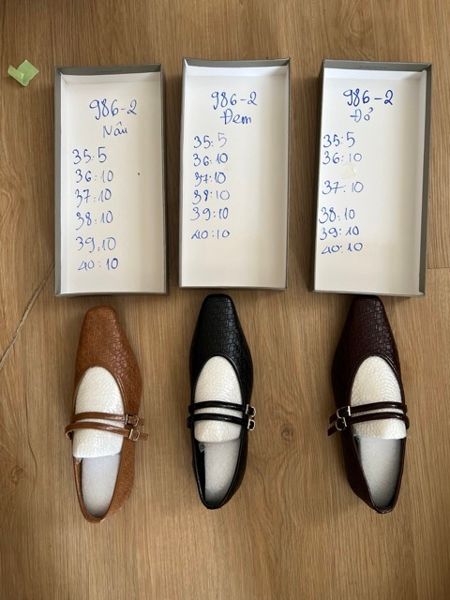  giày bb đan 2 strap 986-2 đen 38 