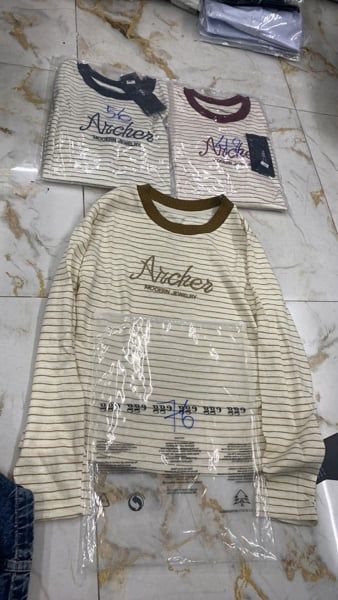  áo archer kẻ nâu 