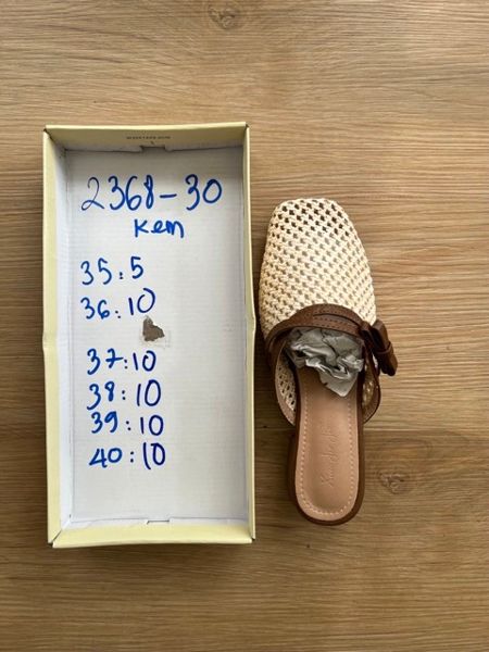  dép sục cói phối da 2368-30 kem 39 