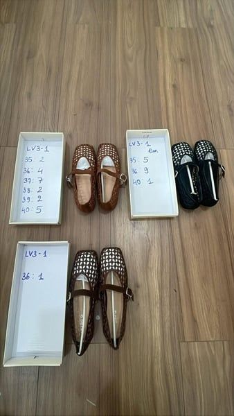  giày bb rọ ô trám nâu nhạt 40 