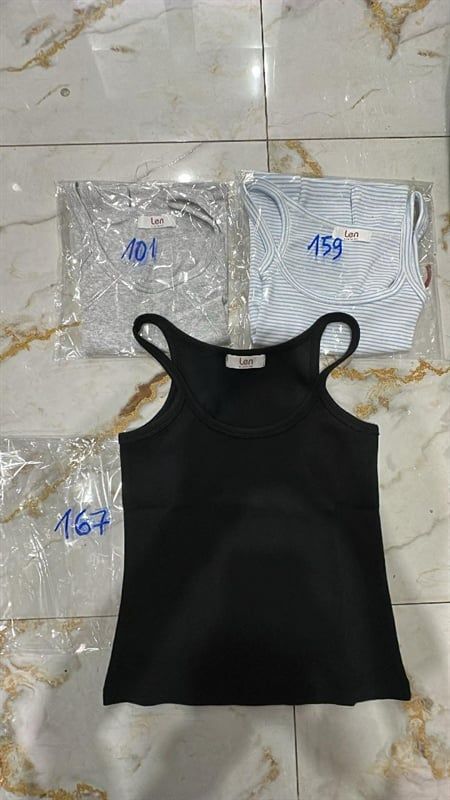  Áo ba lỗ sọc đen 