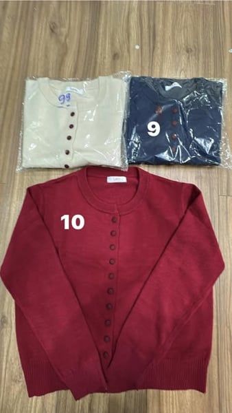  Áo CDG nút bọc xanh đen 