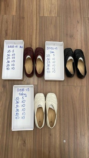  giày bb mũi vuông nhún trắng 37 