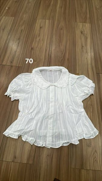 Áo somi TN cổ sen bèo trắng 