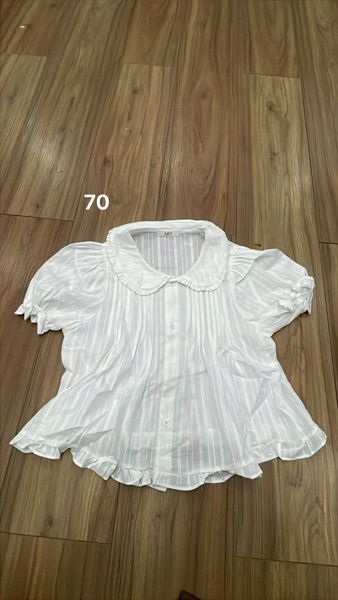 Áo somi TN cổ sen bèo trắng 