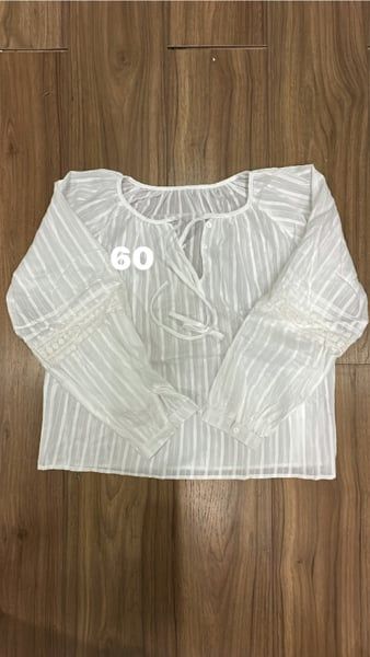  Áo TD cổ trò kate xước trắng 