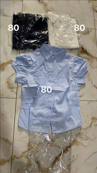  áo somi tay con 2 túi xanh 