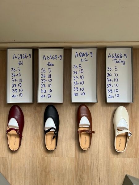  dép sục mũi thuôn 1 strap 6868-9 trắng 40 