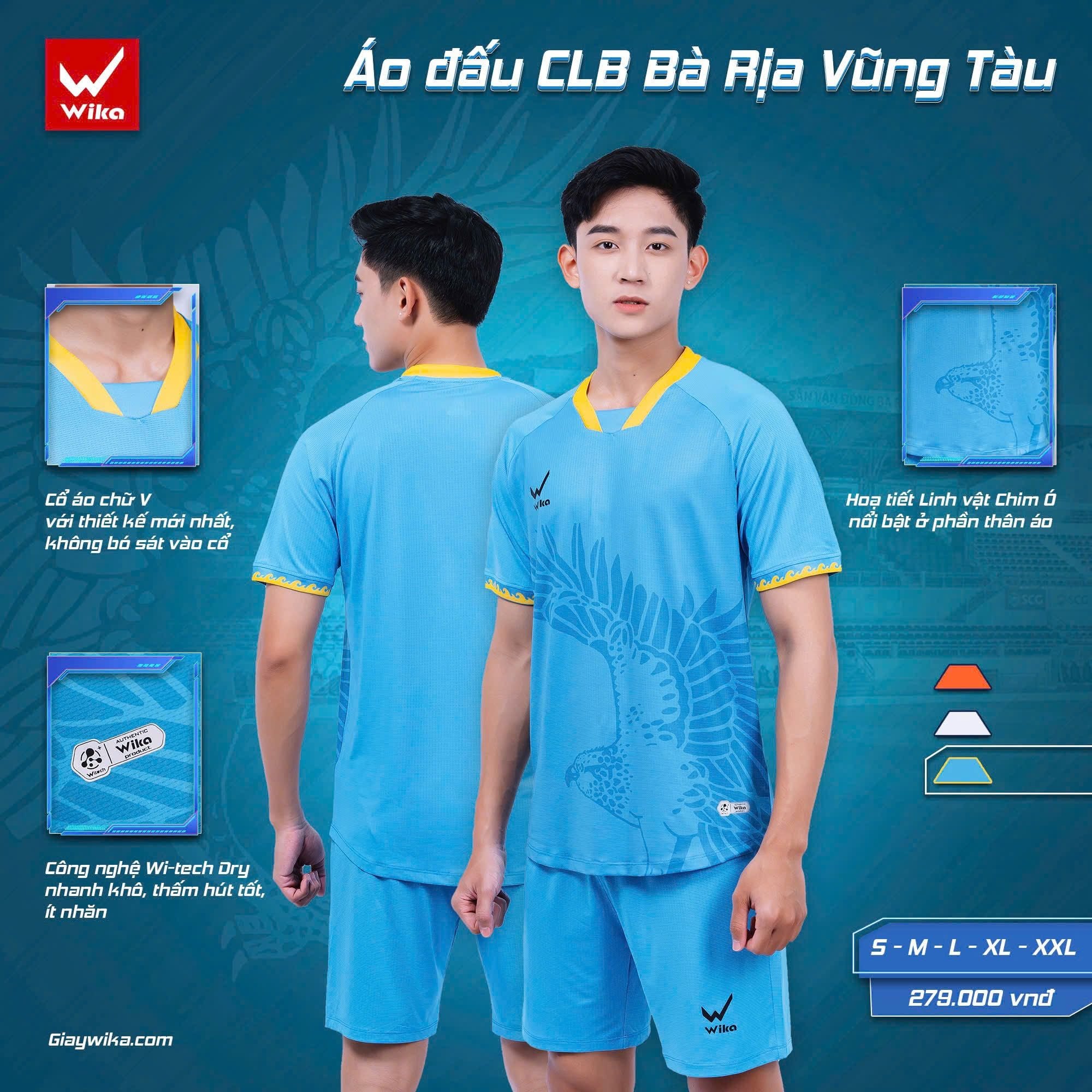  Bộ bóng đá WIKA CLB BÀ RỊA VŨNG TÀU 