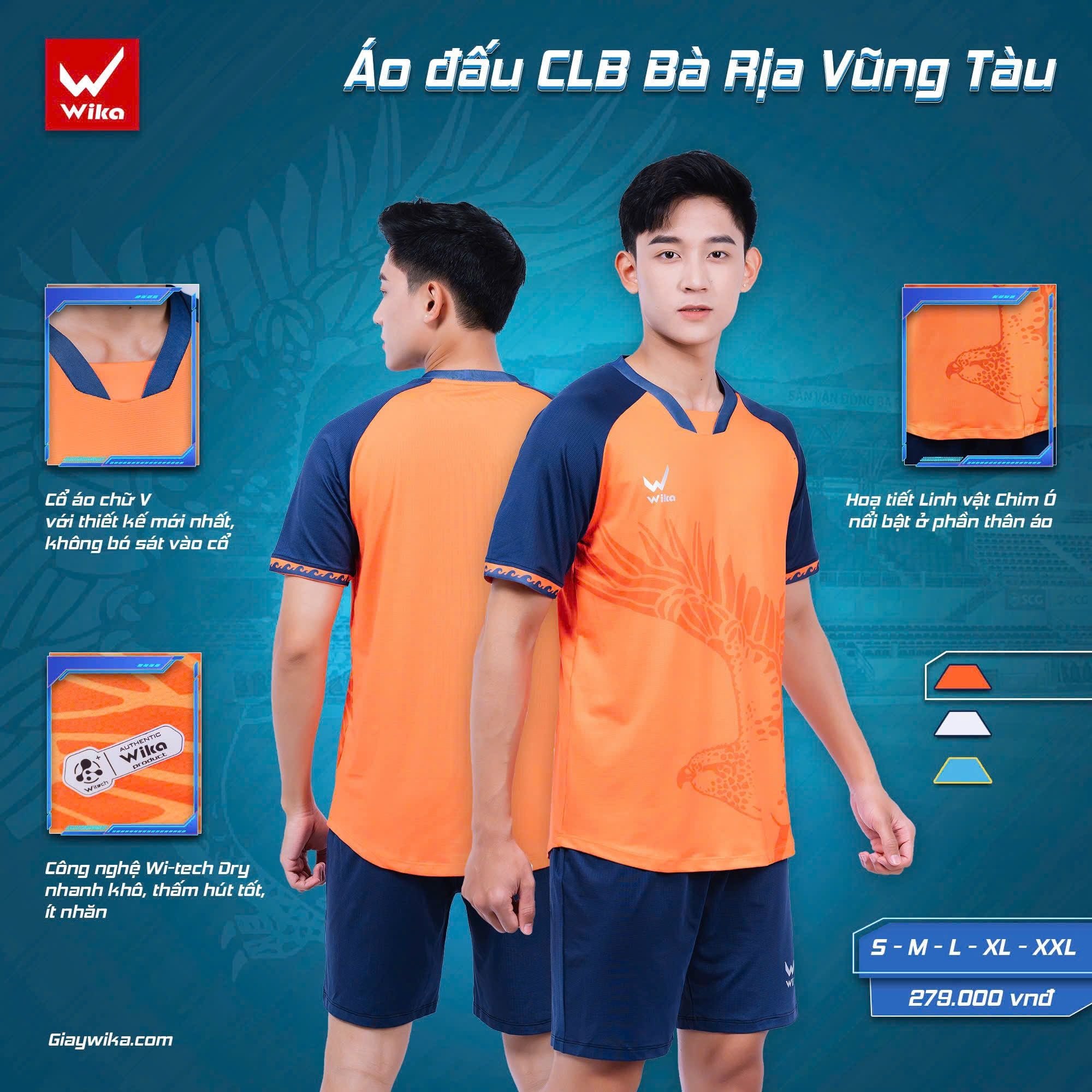  Bộ bóng đá WIKA CLB BÀ RỊA VŨNG TÀU 