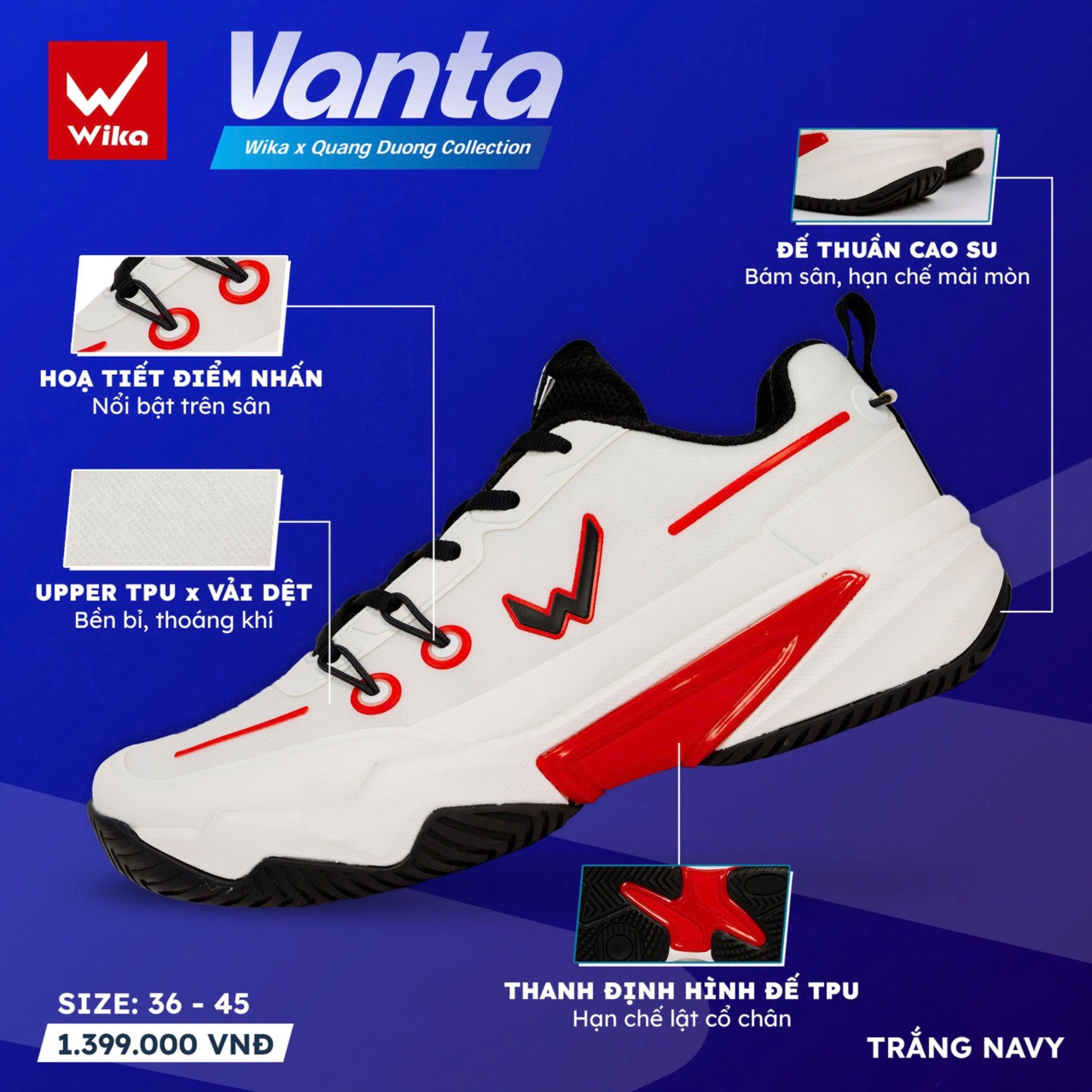  Giày Pickball WIKA VANTA 