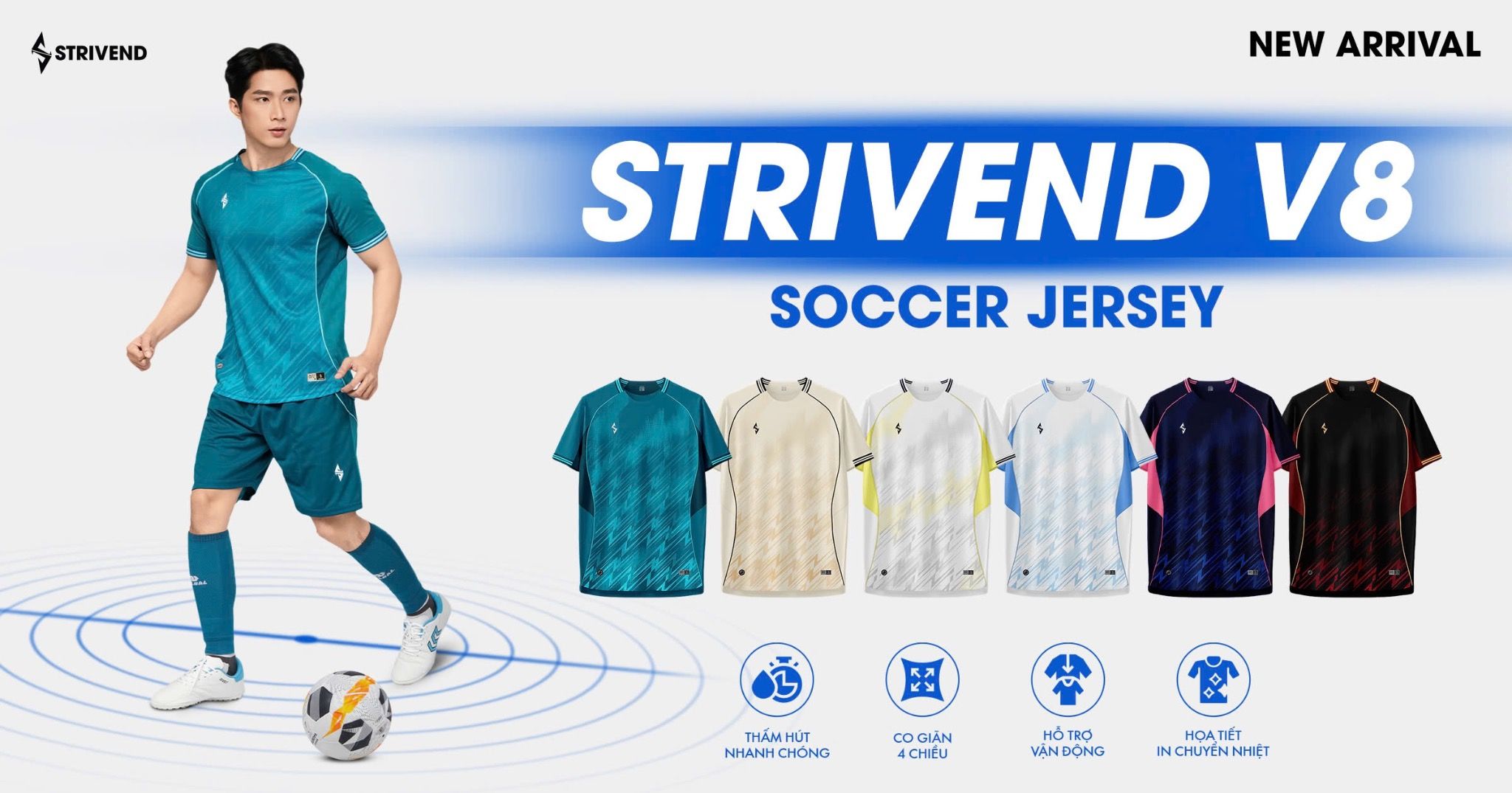  Bộ Quần Áo Bóng Đá Strivend V8 