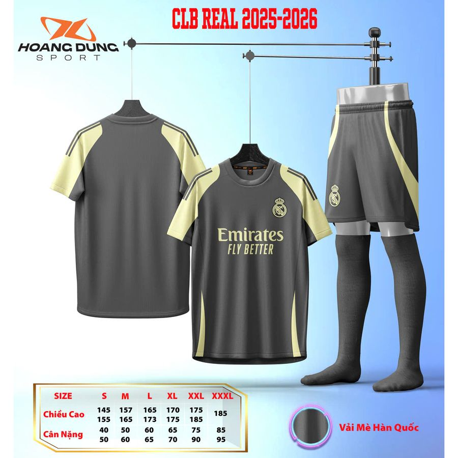  Quần áo CLB REAL MADRID (thun mè HQ) 