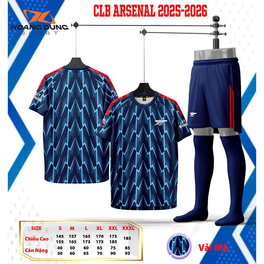  Quần áo CLB ARSENAL (thun mè HQ) 