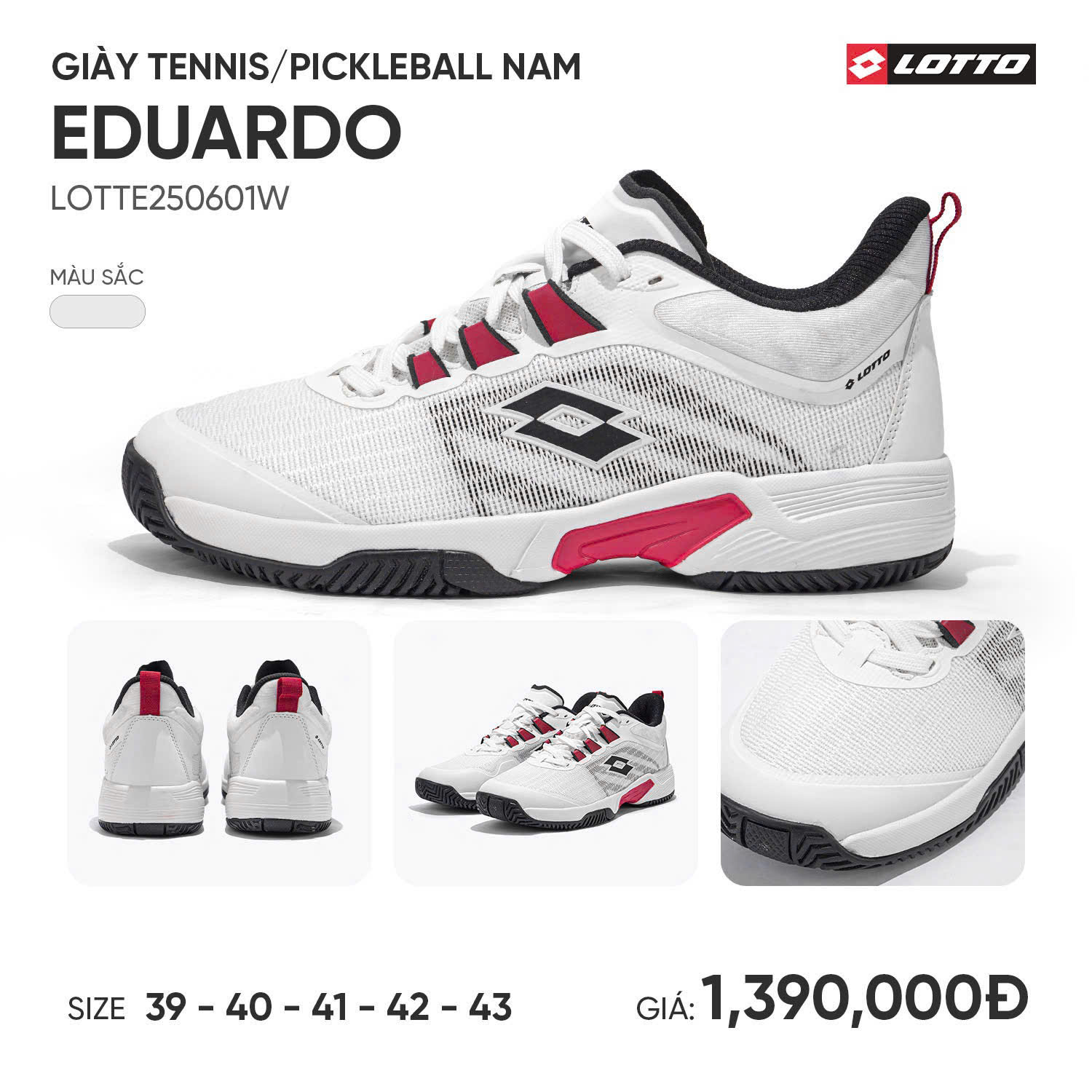  Giày Pickball LOTTO EDUARDO LOTTE 