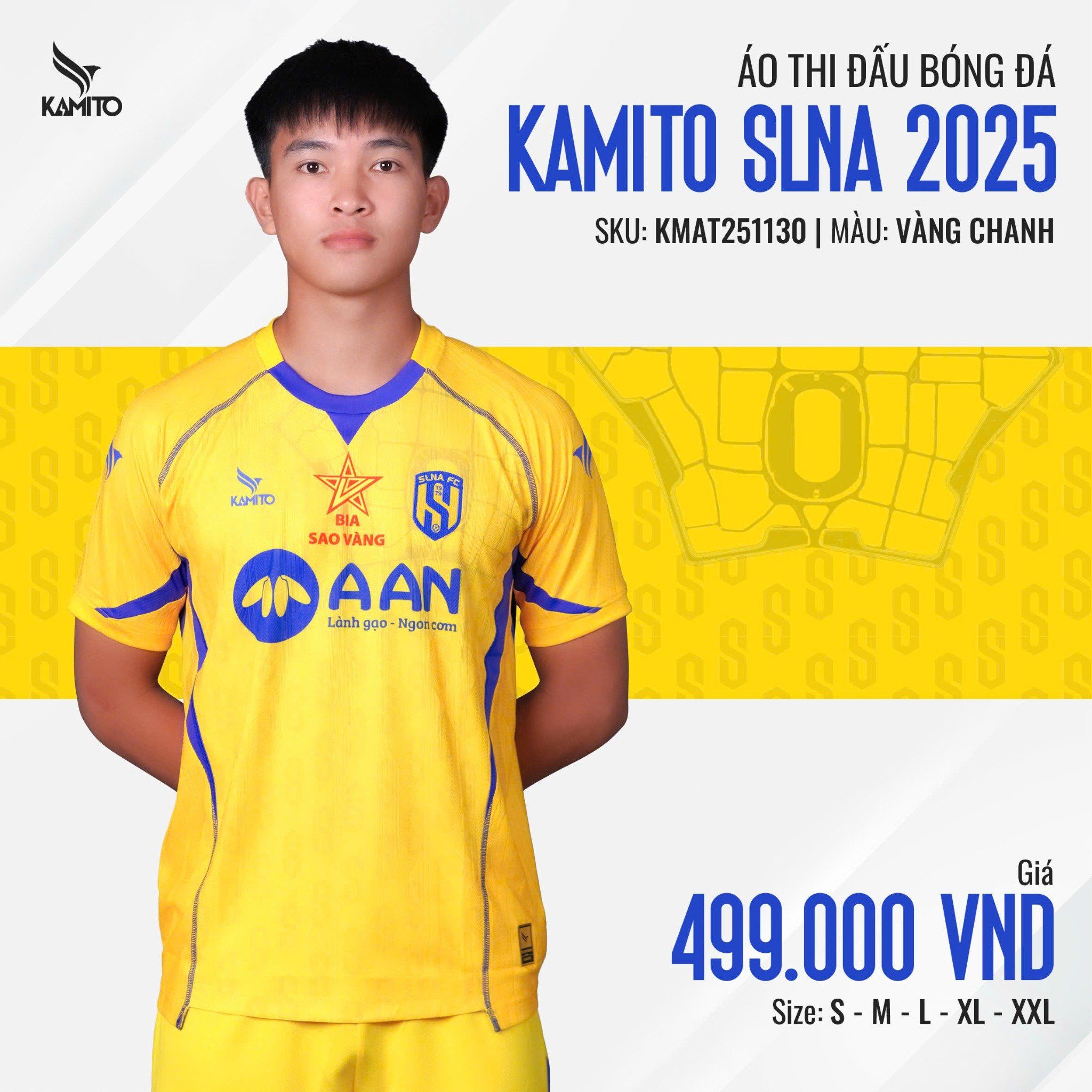  Áo thi đấu KAMITO CLB SLNA 25/26 
