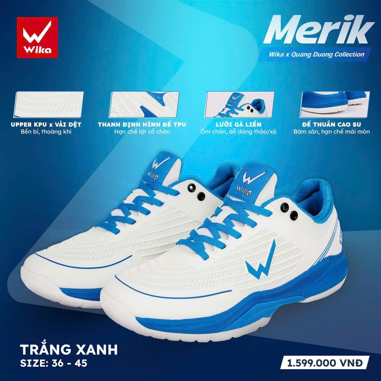  Giày Pickball WIKA MERIK 