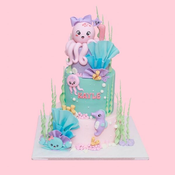 Bánh Sinh Nhật Chủ Đề Đại Dương 3 Tầng