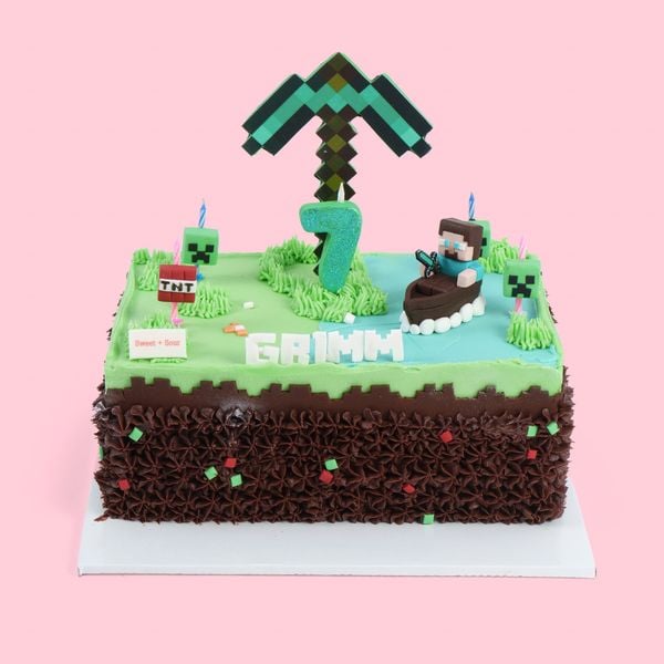 Bánh Sinh Nhật Chủ Đề Minecraft