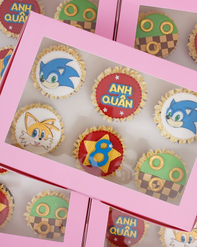 Cupcake Chủ Đề Nhím Sonic