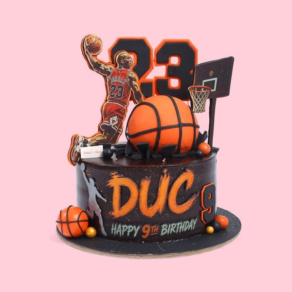 Bánh Sinh Nhật Chủ Đề Bóng Rổ Michael Jordan