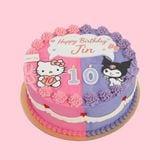 Bánh Sinh Nhật Chủ Đề Hello Kitty Và Kuromi Cho Bé