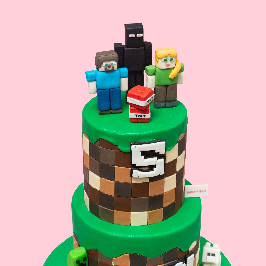 Bánh Sinh Nhật Chủ Đề Minecraft 2 Tầng #2
