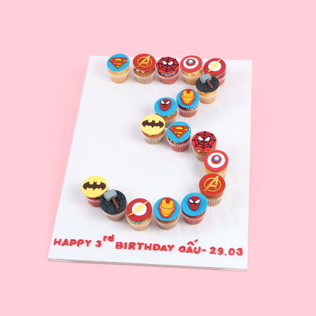 Cupcake Xếp Số 3