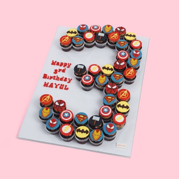 Cupcake Xếp Số 3