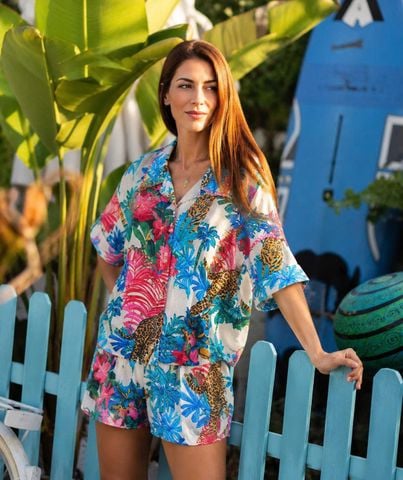  Set Áo và Quần Short Kết Cườm Cotton Isla Bonita 