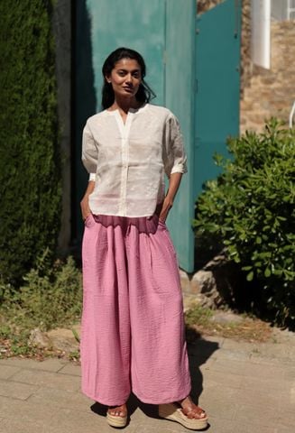  Quần Xoè Rộng Linen Cao Cấp Luna Llena 