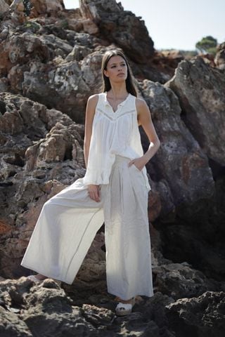  Quần Suông Rộng Cotton Cao Cấp Luna Llena 