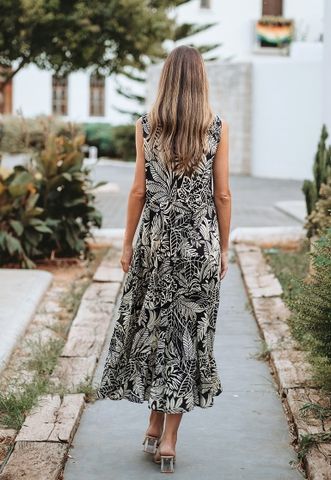  Maxi Hoa Kết Cườm Cotton Cao Cấp Isla Bonita 