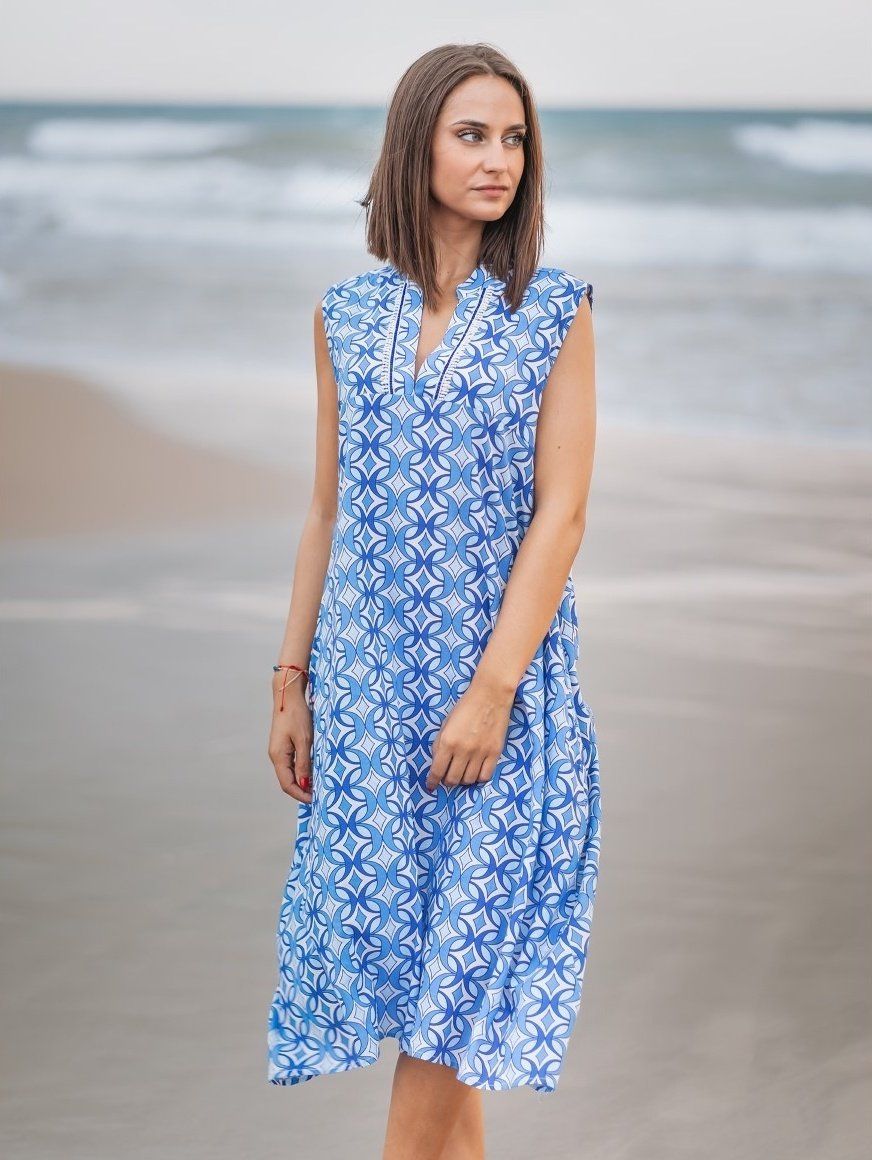 Đầm Midi Kết Hạt Cotton Isla Bonita