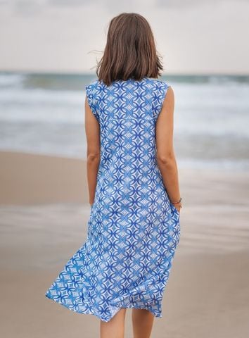  Đầm Midi Kết Hạt Cotton Isla Bonita 