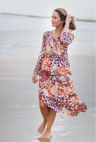  Đầm Midi Kết Hạt Cotton Isla Bonita 