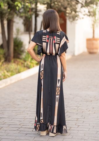  Maxi Boho Đuôi Cá Thổ Cẩm Lụa Isla Bonita 