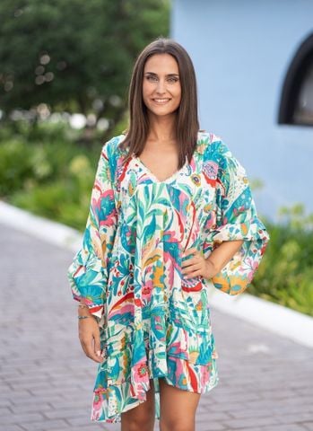  Đầm Boho Kết Cườm Cotton Isla Bonita 