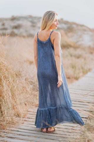  Maxi Boho 2 Dây Thêu Cotton isla Bonita 
