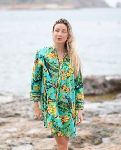  Đầm Boho Kết Cườm Cotton Isla Bonita 