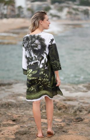  Đầm Xẻ Tà Kết Cườm Cotton Isla Bonita 